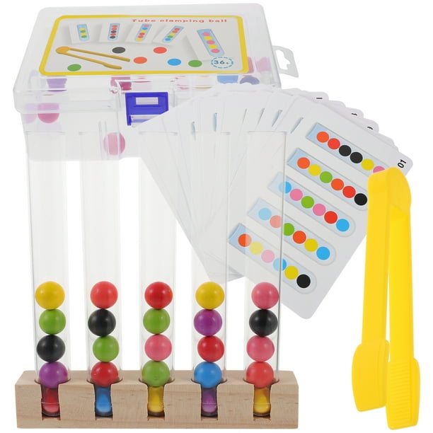 ColoMX Juego de cuentas con Clip, juguete educativo de coordinación mano-ojo, 1 Juego