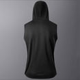 thumbnail image 4 of Afdoent Mens Tank Tops 2025 Summer New Men's Fitness Hooded Sleeveless Vest Breathable Sports T Shirt Cool Mesh Design Loose Muscle Training Top Breathable, 4 of 9