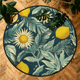 thumbnail image 7 of CURLYOOT Round Rug 3ft Summer Lemon Area Rug, Washable Circle Mat Non Slip Floor Carpet Mat, Tropical Leaves Soft Indoor Rugs for Entryway Living Room Dining Room Bedroom, 7 of 7