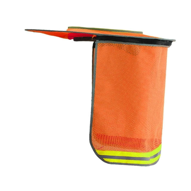 Visera para casco, protector de cuello para casco, accesorios de alta visibilidad, protector de cuello, completa para jardinería, pesca y cascos naranja alargada
