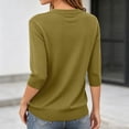 thumbnail image 5 of Kingdiese Womens Half Sleeve For Elbow Length Crew Neck Loose Blouse Summer Casual Lightweight Plus Size 1/2 Sleeve Shirts Mens Pullovers Quarter Zip Sweater, Size XXXL, 5 of 5