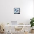 thumbnail image 2 of Stupell Industries Blue Flowers & Bokeh Floral Painting Black Framed Art Print Wall Art, 17 x 17, 2 of 7