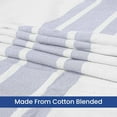 thumbnail image 5 of Linteum Textile Cotton Blended 70x90 in Hospital Bath Blanket,1.75 lb. White With Light Blue Stripes, 5 of 7