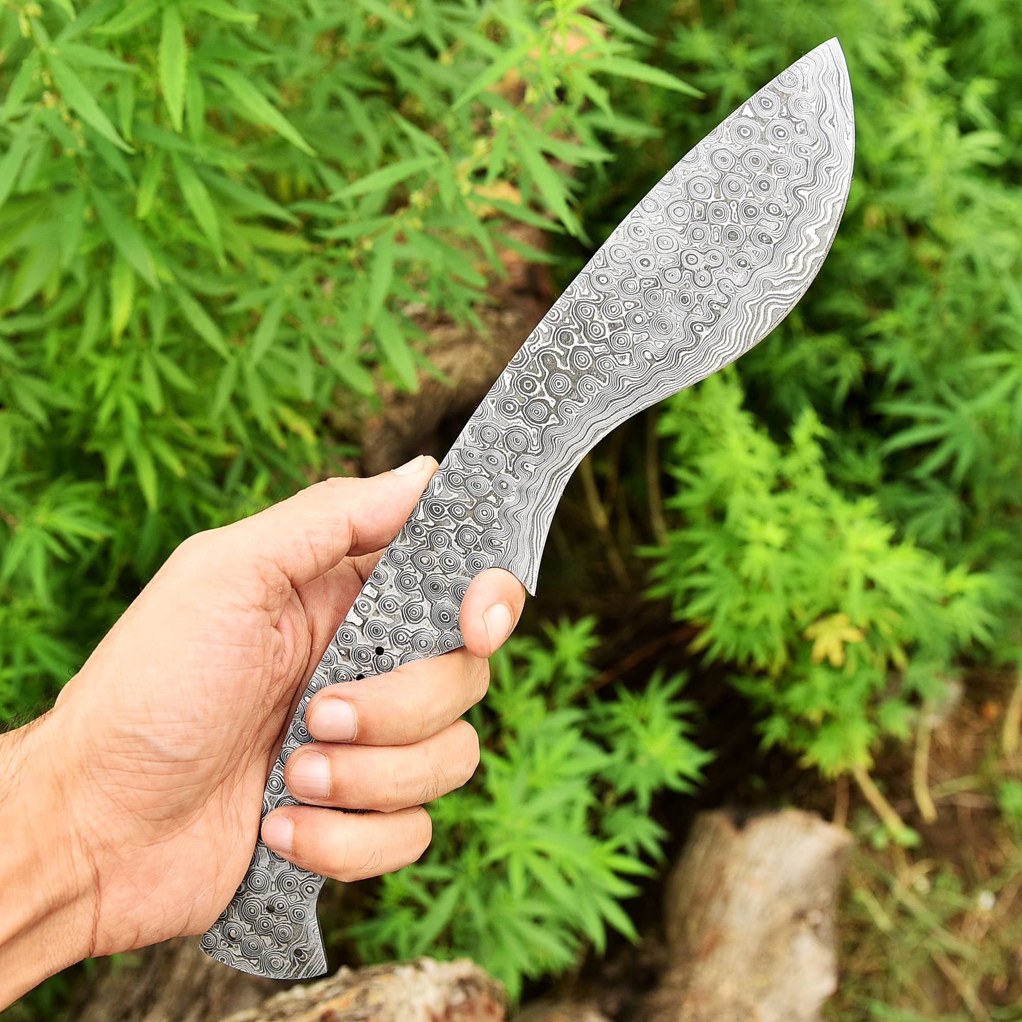 12' Handmade Damascus Buck Hunting Skinning , Camping , Outdoor Fixed