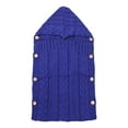 thumbnail image 1 of ITFABS Newborn Kids Cotton Sleeping Bag, Knitted Buttons Swaddle Wrap Blanket, 1 of 5