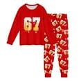 thumbnail image 4 of Rhuody Summer Pajamas For Boys Long Sleeve Top And Pants Sleepwear Graphic Printed Crewneck 2Pieces Pj'S Set Lovely Clothes Red 4-5 Years, 4 of 4