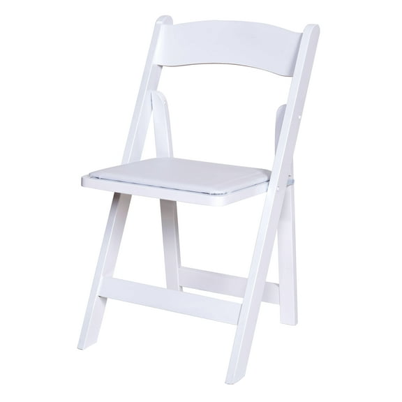 Chair - Classic Wood Folding - White/White Seat (4/Box)