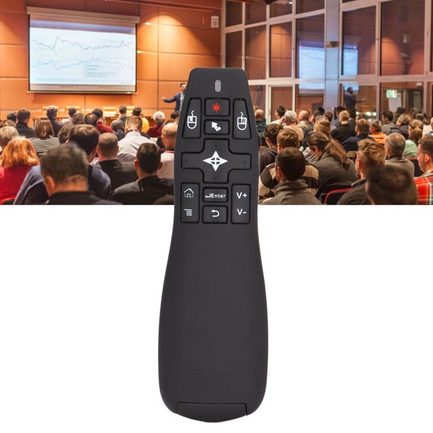 Télécommande noir Présentation multimédia Remote PowerPoint Clicker Souris  sans fil Presenter Air, Distance de contrôle: 10-15m