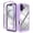 Purple, variant on Back Case for iPhone 16, Luxury TPU Front Frame PC Clear Back Full Body Shockproof Hybrid 2 In 1 Anti-Scratch Anti-Slip Protective Phone Cover Case for iPhone 16, Black