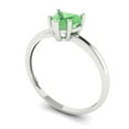 thumbnail image 2 of Clara Pucci 14K White Gold 1.25ct Green Solitaire Ring for Women, 2 of 8