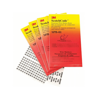 Wire Marker Book, Preprintd, Slf-Adhes, PK5, SPB-12 SPB-12