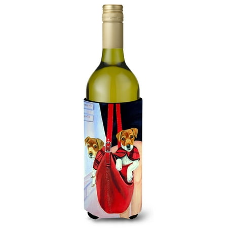 

Caroline s Treasures 7251LITERK Jack Russell Terrier Wine Bottle Hugger Wine Bottle multicolor