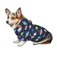 thumbnail image 7 of Fotbe Planets And Stars Print Small Dog Sweater Hoodies Pet Grey Hooded Soft Fleece Sweatshirts with Pocket Fall Winter Puppy Cat Sweaters Warm Clothes-Medium, 7 of 7