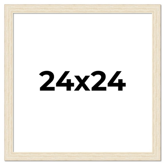 24x24 Frame White Real Wood Picture Frame Width 1.5 inches | Interior Frame Depth 0.5 inches | Barn