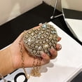 thumbnail image 3 of Jiibva Luxury Rhinestone Evening Party Bag Heart Shaped Diamond Embellished Purse Sparkling Single Shoulder Banquet Chain Bag Mini Wallet for Dinner and Wedding, 3 of 7