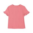 thumbnail image 4 of Mgmyaa T-Shirt à Manches Courtes pour Filles, Manches à Volants Mignonnes, Col Rond, Blouse d'Été Décontractée, 4 of 5