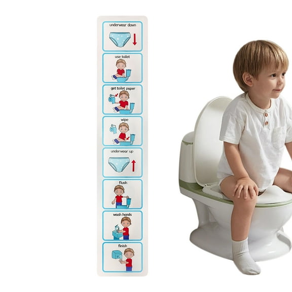 Potty Training Visual | Toilet Monitoring Chart Sticker | Teach Kids to Use Toilet Special Education Classroom Routine Chart Helps with Independence
