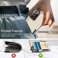 thumbnail image 6 of Allytechgroup Wallet Case for Samsung Galaxy Note 20 Ultra, PU Leather Cards Slots Ring Kickstand Anti-Scratch Stylish Phone Case Cover for Women Men, Apricot, 6 of 8