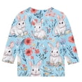thumbnail image 4 of Tauxra Chandails de Pâques pour Hommes à Manches 3/4 et Col Rond, Chandails Décontractés à Imprimé pour Hommes avec Graphique de Lapin de Pâques, T-Shirt Doux à Manches Longues pour Usage Quotidien pour Hommes, 4 of 7