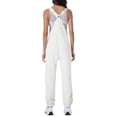 thumbnail image 4 of Women Fashion Solid Work Overalls With Pockets And Casual Leggings Jumpsuits, 4 of 5