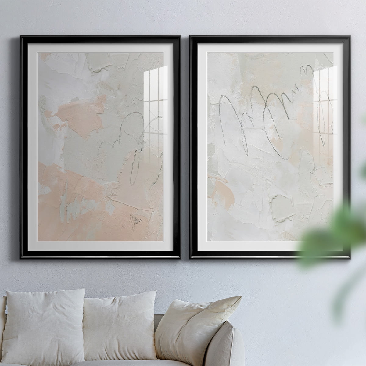 Wexford Home Twitch I Premium Framed Print, 22.5" x 30.5" - Ready to Hang, Black (Set of 2)