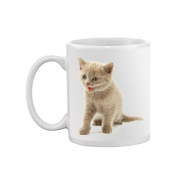 Cute Baby Kitten Sitting Mug  -Image by Shutterstock,