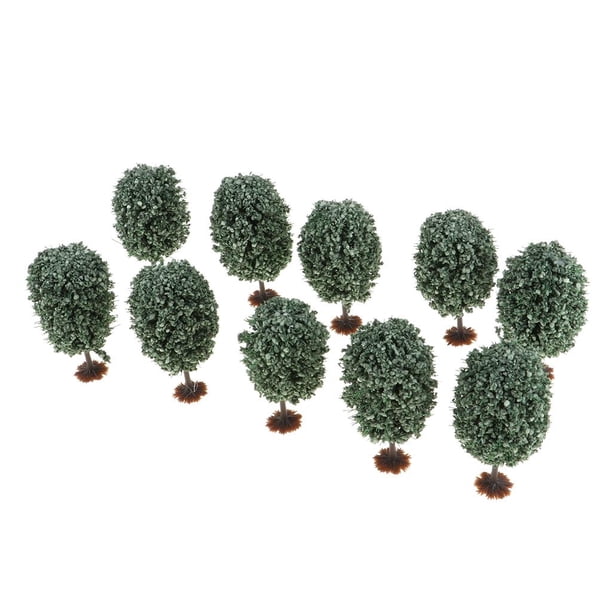 10 piezas de árboles modelo 4.5-10cm árbol modelo tren árboles ferrocarril paisaje diorama árbol arquitectura árboles para DIY paisaje paisaje, 3 colo