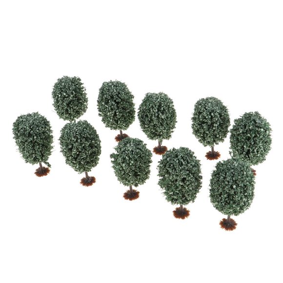 10 piezas de árboles modelo 4.5-10cm árbol modelo tren árboles ferrocarril paisaje diorama árbol arquitectura árboles para DIY paisaje paisaje, 3 colo