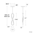 thumbnail image 4 of WAC Lighting Marise 4" LED 3000K Transitional Aluminum Mini Pendant in Black, 4 of 4