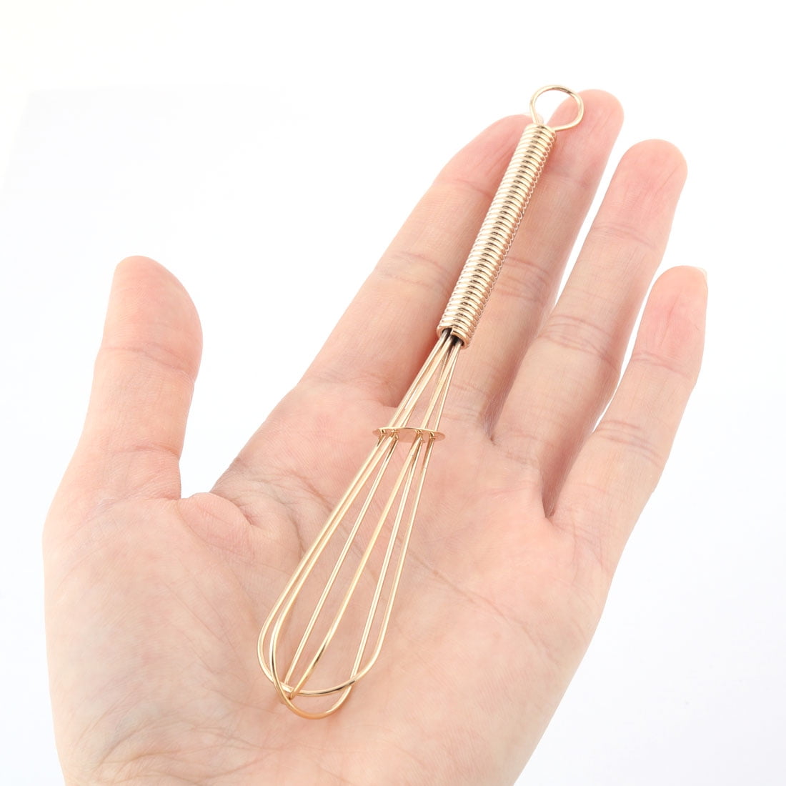Stainless Steel Spring Loaded Handhold Egg Butter Beater Gold Tone 13cm Length Walmart Canada
