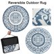 thumbnail image 4 of Alfombra de exterior Homcomoda, redonda, impermeable, reversible, 152 cm, 4 of 8