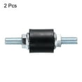 thumbnail image 3 of 2pcs M5x15mm Thread Studs Rubber Shock Zinc Plated 15x15mm Male 4pcs M5 Lock Nuts, 3 of 6