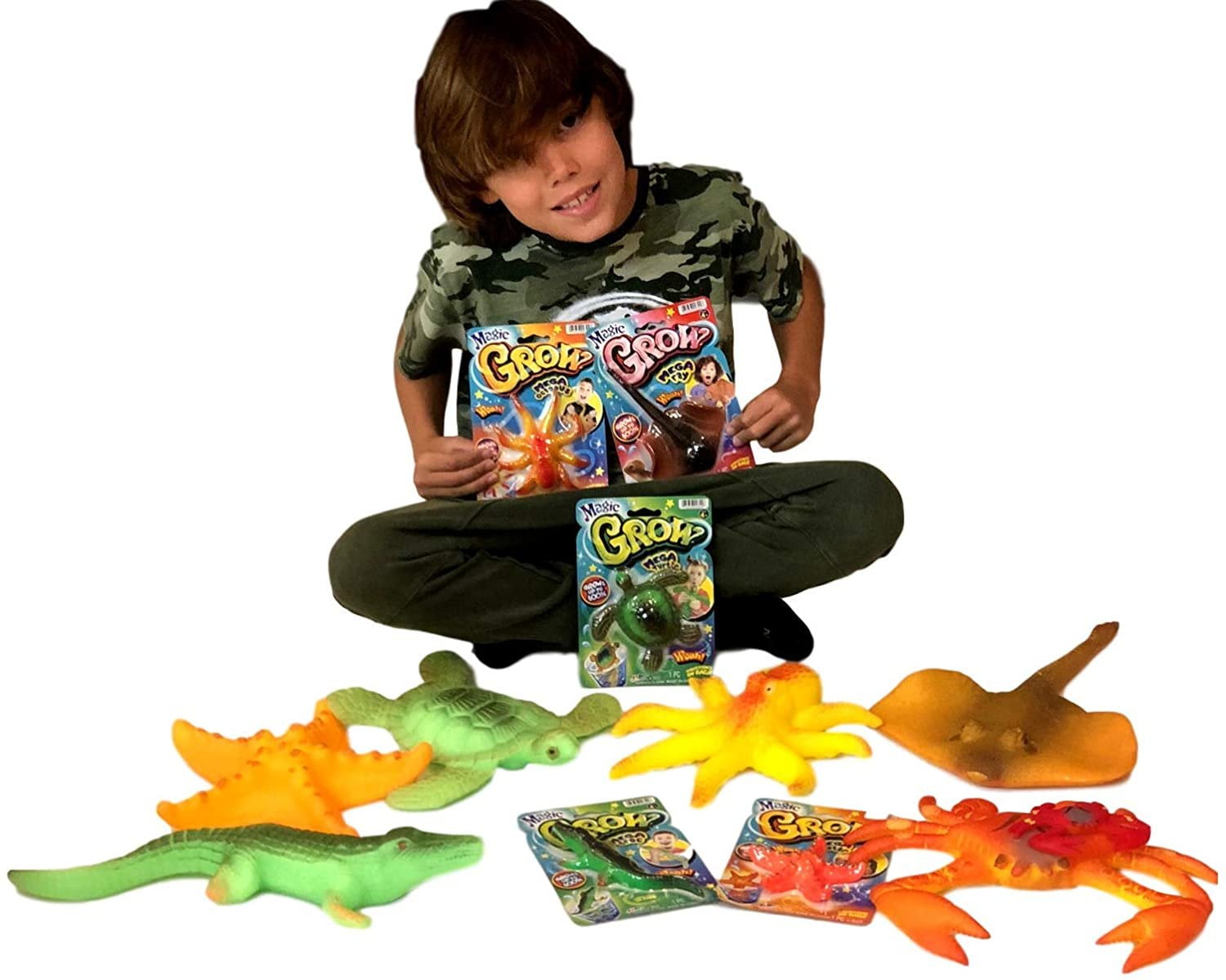 Magic Grow Mega Turtle Increases 600% Ages 4 Boy Girl Birthday Gift Toy Fun 
