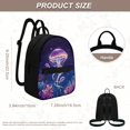 thumbnail image 6 of Eheartsgir Neon Jellyfish Ocean Pattern Mini Backpack for Trip Hiking, Adjustable Strap Mini Travel Backpacks Polyester Front Pocket Small Backpack, 6 of 7