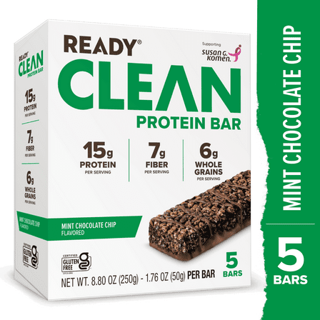 Ready® Protein Bar, Mint Chocolate Chip 5 Count Bars