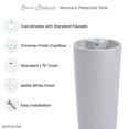 thumbnail image 3 of Monaco Circular Basin Pedestal Sink Matte Grey, 3 of 11