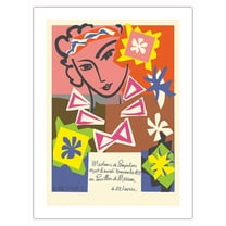 Madame de Pompadour - Feast at the Pavillon de Marsan Paris France - From an Original Cut-Out Artwork by Henri Matisse c.1951 - Bamboo Fine Art 290gsm Paper Print (Unframed) 18x24in