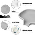 thumbnail image 2 of Jaboneras de plástico duraderas, no tóxicas y de fácil limpieza, 2 piezas de platos blancos autodrenantes para el área del fregadero del baño y la cocina, uso versátil y material seguro, 2 of 5