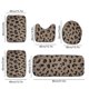 thumbnail image 3 of Set de 5 piezas para esterillas de baño antideslizantes y suaves - felpa de terciopelo polar, alfombras súper absorbentes y lavables en gris oscuro y marrón para suelo de baño, 3 of 9