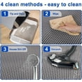 thumbnail image 4 of Cat Litter Mat, Honeycomb Double Layer Litter Box Mat, Urine & Water Proof Cat Litter Catcher Mat, Litter Trapping Mat Washable Easy Clean, Litter Mat Scatter Control, 4 of 6