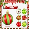 thumbnail image 2 of 24 Pcs Shatterproof Christmas Ball Ornaments, 6 Styles Glitter Vortex Design Plastic Tree Decorations, 2.4 Inch Hanging Balls for Indoor Outdoor Holiday Decor, 2 of 8