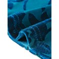thumbnail image 5 of DARING DIVA Women's See Through Mesh Mock Neck Velvet Floral Tee Shirts S Blue, 5 of 6