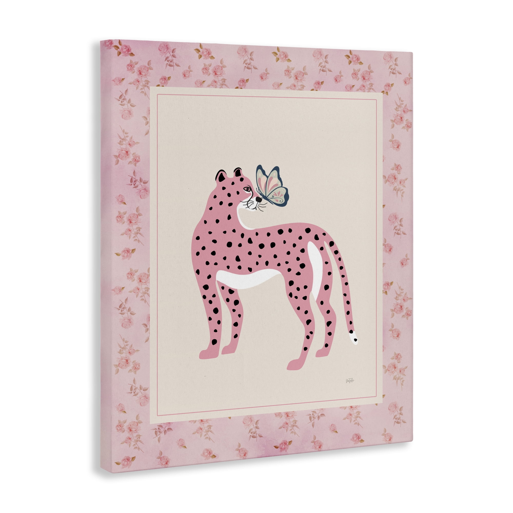 Stupell Industries Cheetah & Butterfly Friendship Canvas Wall Art, design by Natalie Carpentieri