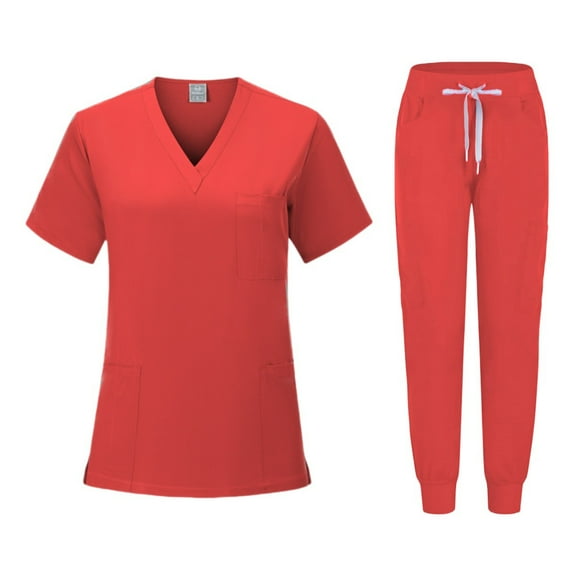 Hot - Selling Breathable V - Neck Scrubs - Lightweight Short - Sleeved Work Uniforms for Women. Split - Style Sets