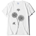 thumbnail image 3 of DailyTrove Women's Dandelion Graphic Tie-Dye Short Sleeve T-Shirt - Casual Loose Tee, Dreamy for Spring & Gatherings, 3 of 4