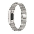 thumbnail image 1 of Compatible with Fitbit Charge 3 Bands for Women Men, Stylish Charge3 SE Replacement Band Metal Beads Style Straps Bracelet Wristbands Accessory Watch Band for Fit Bit Charge 3 (Silver), 1 of 4