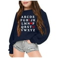 thumbnail image 1 of JAKANYQ Enfant en Bas Âge Manches Longues Cœur Amour Imprimé Col Rond Sweat à Capuche Pull-Over Marine 4-5 Ans, 1 of 4