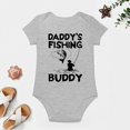 thumbnail image 4 of Daddy’s Fishing Buddy - Baby Clothes - Funny Newborn Bodysuit Outfits for Boys And Girls Gray-style-1 18months, 4 of 7