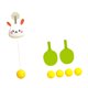 thumbnail image 5 of Juego de tren de tenis de mesa, juguete interactivo para padres e hijos, dispositivo de autoentrenamiento, juego de raqueta y pelota de tenis de mesa Conejo de 5 bolas, 5 of 8