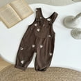 thumbnail image 3 of Baby Girl Corduroy Overalls with Flower Embroidery,Brown,6M–3T, 3 of 9